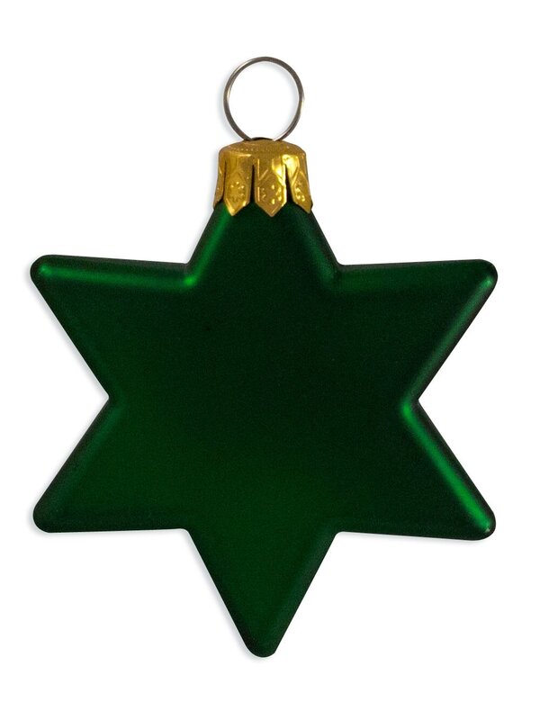 Red, Gold & Green Star Decorations - 8 x 65mm — image 5