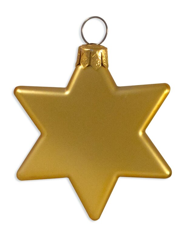 Red, Gold & Green Star Decorations - 8 x 65mm — image 3