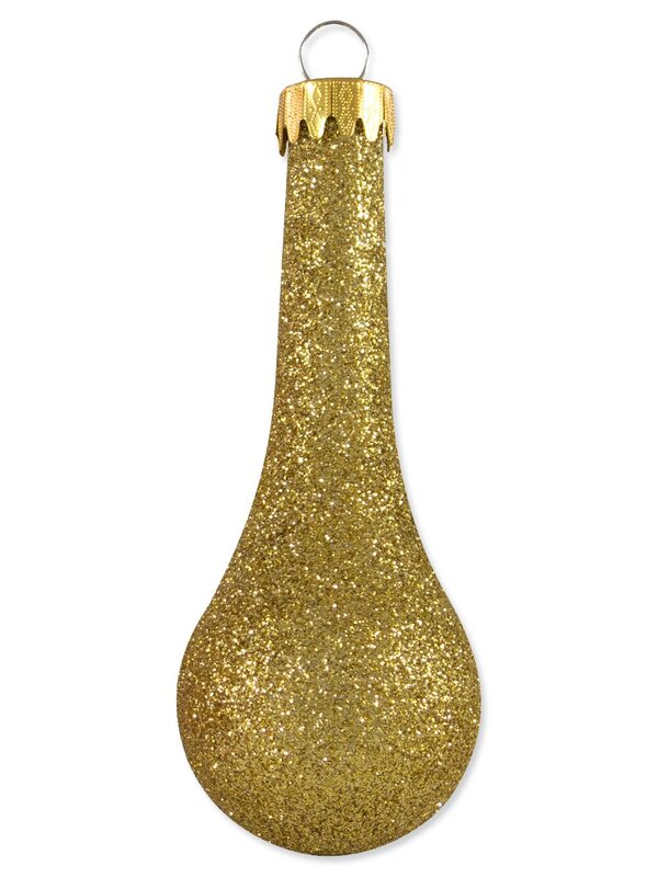 Red & Gold Tear Drop Bauble Decorations - 8 x 11cm — image 3