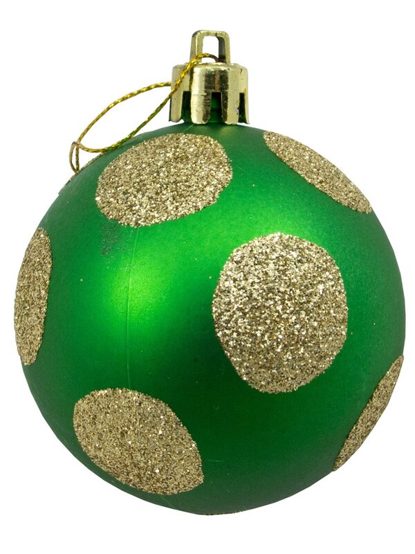 Red & Green Baubles With Assorted Patterns - 9 x 60mm — image 3