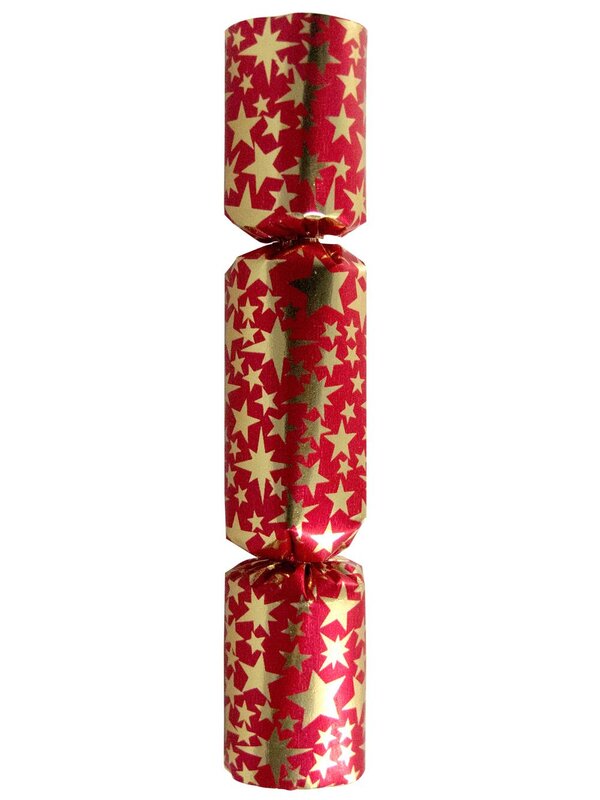 Red & Green Decoration Bon Bons With Gold Star - 14 x 12cm