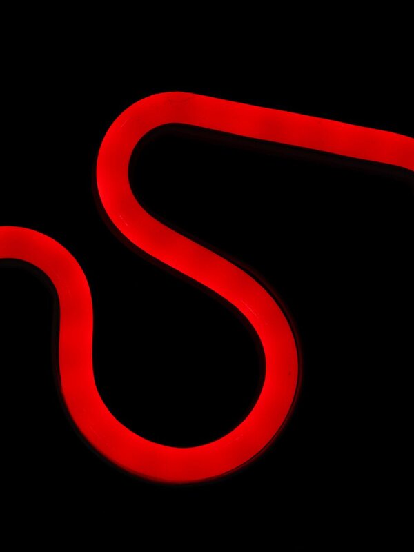 Red Love Flat Neon Flex Rope Light Display - 30cm — image 4