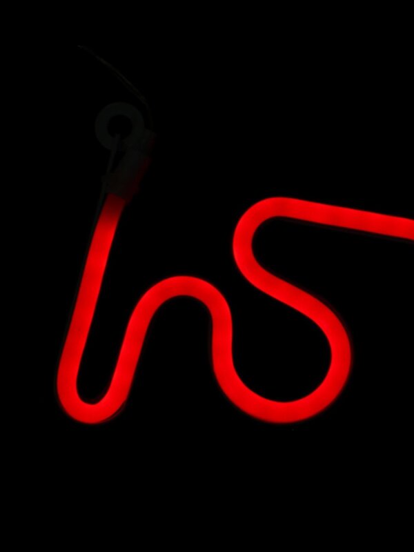 Red Love Flat Neon Flex Rope Light Display - 30cm — image 2