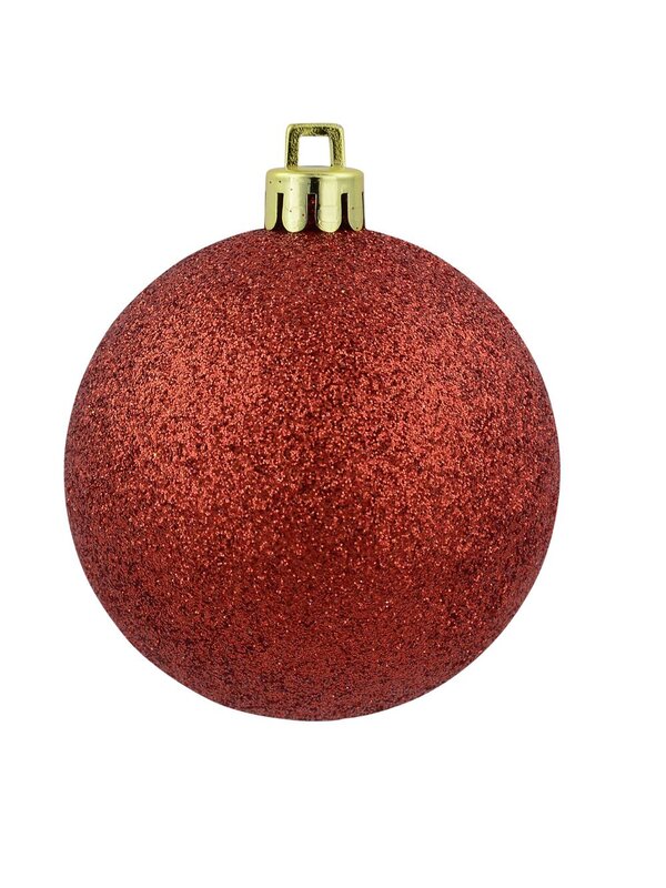 Red Matte, Metallic & Glitter Baubles - 12 x 60mm