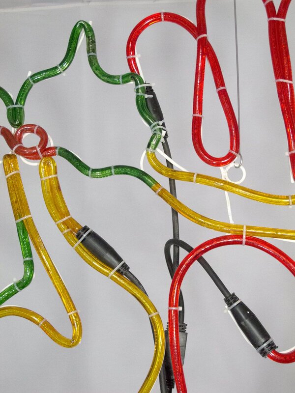Red Merry Christmas With Holly Rope Light Silhouette - 60cm — image 7
