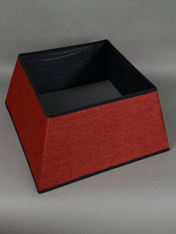 Red Square Shape Contemporary Vertical Christmas Tree Skirt - 48cm — image 3