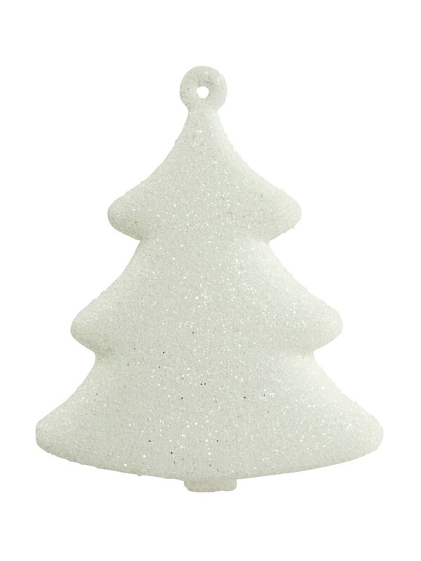 Red, White & Silver 3D Tree Hanging Decoration - 4 x 70mm
