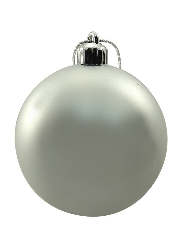 Red, White & Silver Baubles - 12 x 60mm