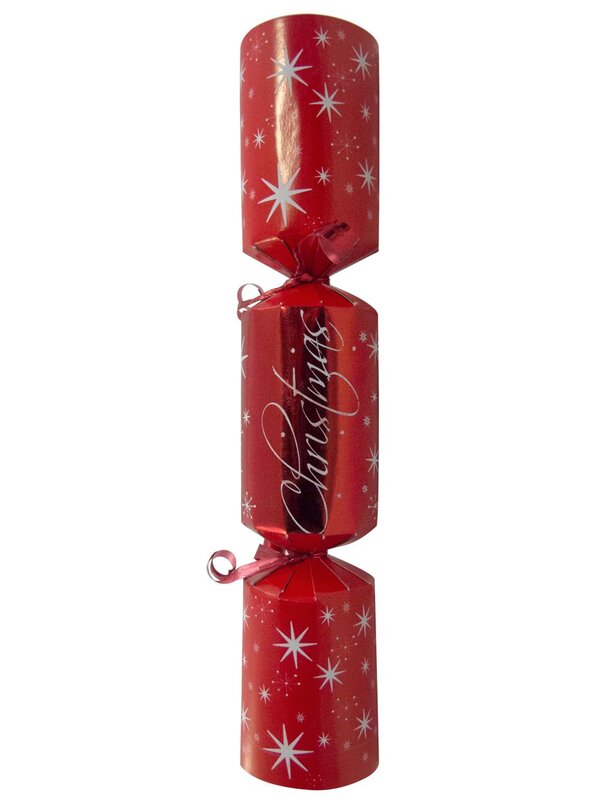 Red & White With Merry Christmas & Stars Bon Bons - 20 x 22cm