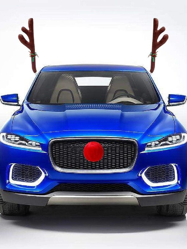 Reindeer Novelty Car Antlers & Red Nose - One size fits most vehicles — image 4