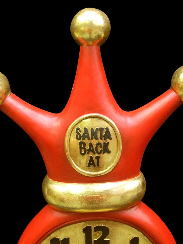 Resin Santa Clock Decor - 1.6m