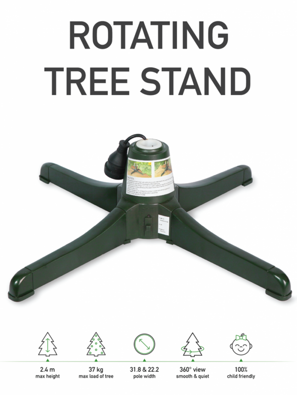 Rotating Artificial Christmas Tree Stand - Suit 22.2mm Or 31.8mm Trunk — image 2
