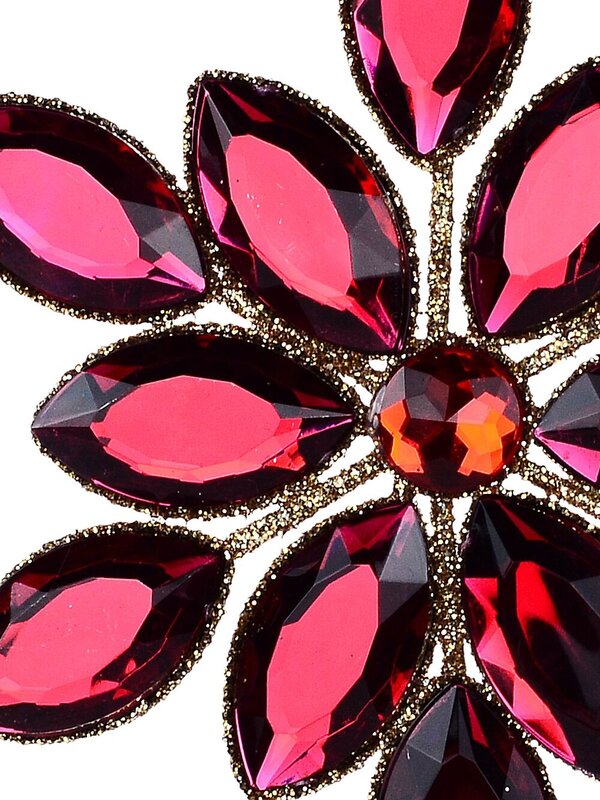 Ruby Red Oval Jewelled Radiant Floral Essential Ornament | 11cm — image 3