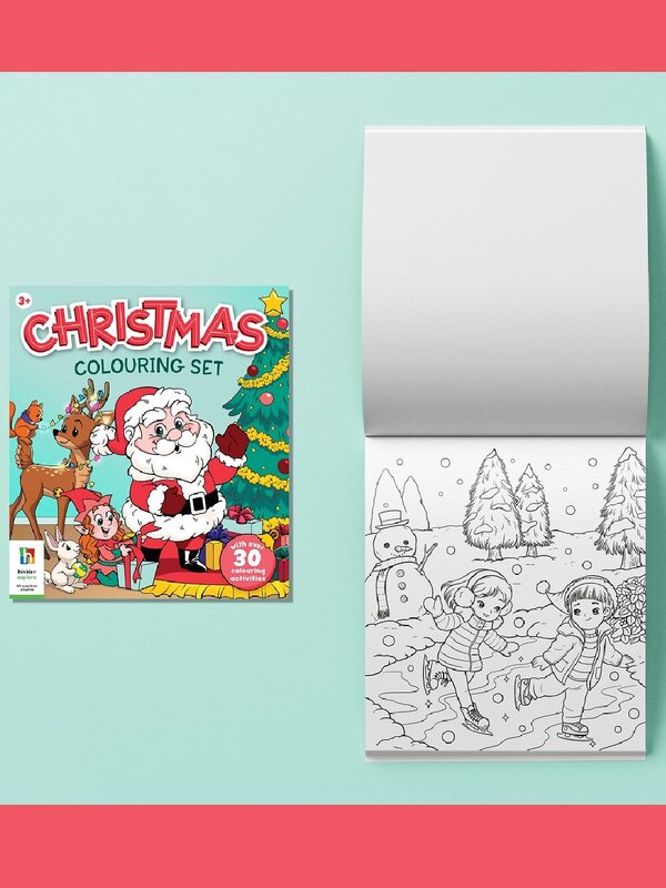 Santa Christmas Colouring Book Set With Pencils, Erasers & 30 Activities — image 4