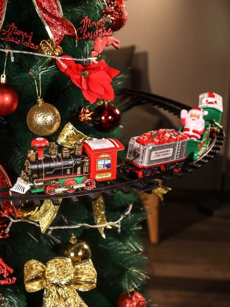 Santa Christmas Train In Your Tree | 12 Piece Set With Headlight & Tree Clamp — image 3