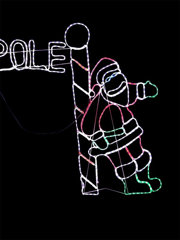 Santa & Deer North Pole Archway LED Rope Light Silhouette - 2.3m — image 7