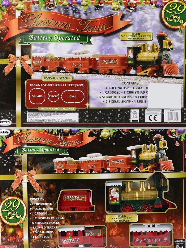 Santa Express Christmas Train Set With Three carriages - 29 Piece Set — image 8
