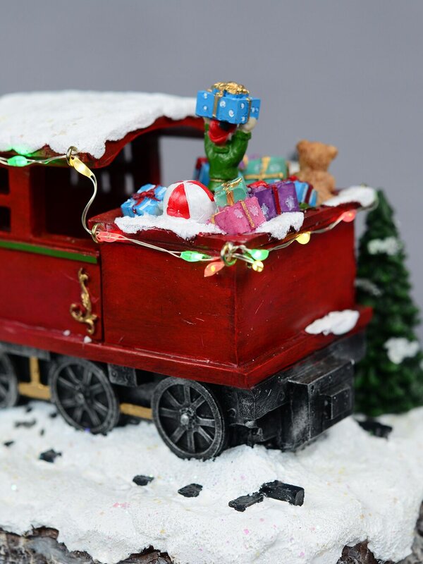 Santa Express Delivery Locomotive Train Christmas Village Scene - 28cm — image 8