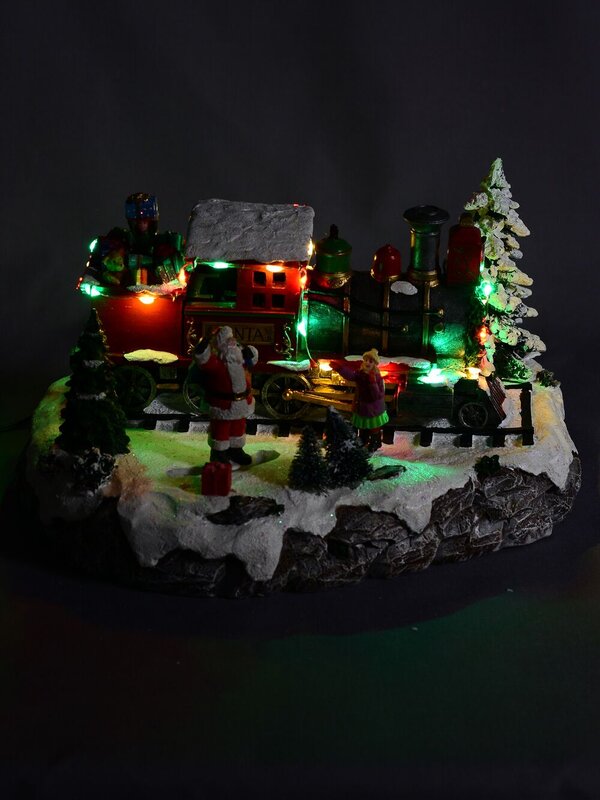 Santa Express Delivery Locomotive Train Christmas Village Scene - 28cm — image 3
