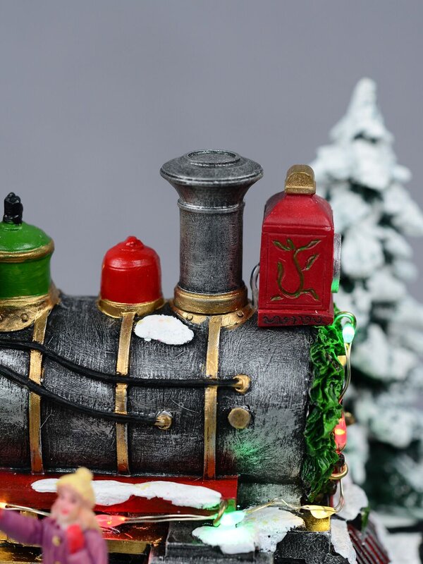 Santa Express Delivery Locomotive Train Christmas Village Scene - 28cm — image 7