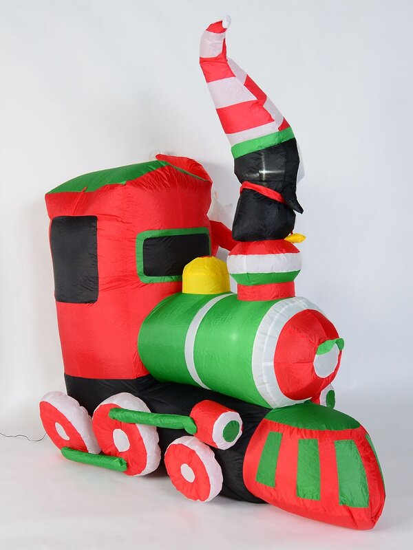 Santa Fun Railways Train Illuminated Christmas Inflatable Display - 1.8m — image 4