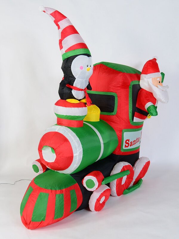 Santa Fun Railways Train Illuminated Christmas Inflatable Display - 1.8m — image 2