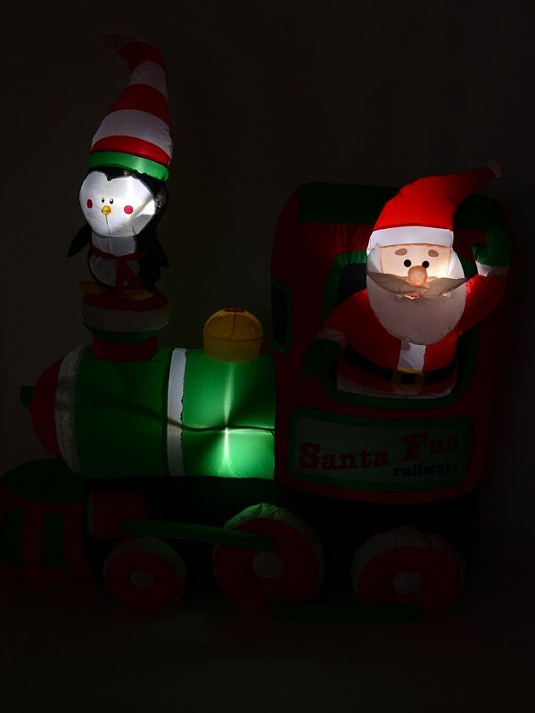 Santa Fun Railways Train Illuminated Christmas Inflatable Display - 1.8m — image 5