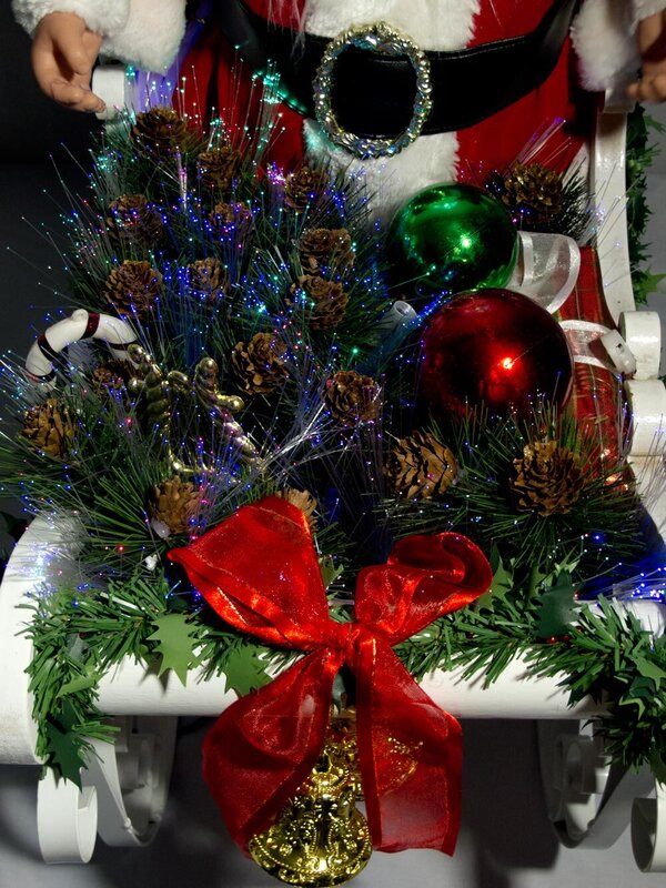 Santa In Sleigh With Deer Fibre Optic Musical Animation - 85cm — image 8