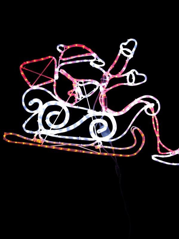 Santa & Kangaroos LED Light Rope Silhouette - 2.9m — image 7