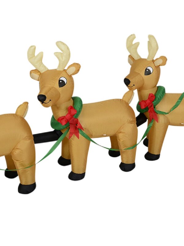 Santa & Reindeer Sleigh Illuminated Christmas Inflatable Display - 3.4m — image 3
