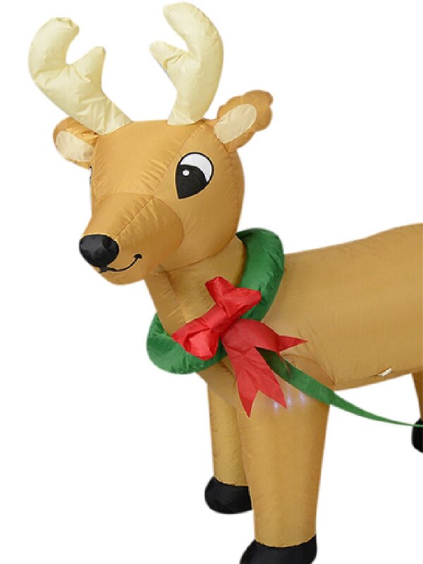 Santa & Reindeer Sleigh Illuminated Christmas Inflatable Display - 3.4m — image 2