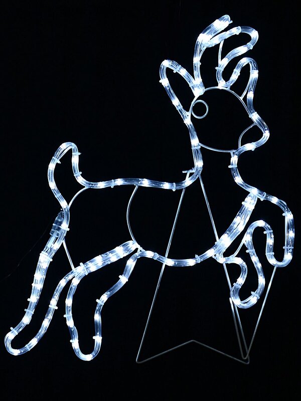 Santa & Sleigh With 3 Reindeers LED Christmas Light Display Silhouette - 2.5m — image 6