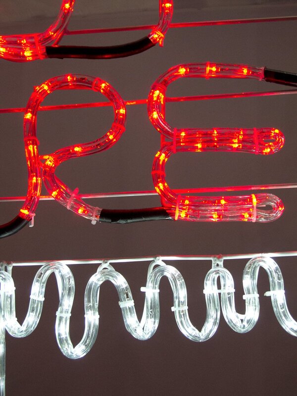 Santa Stop Here Sign Post LED Rope Light Silhouette - 1.5m — image 3