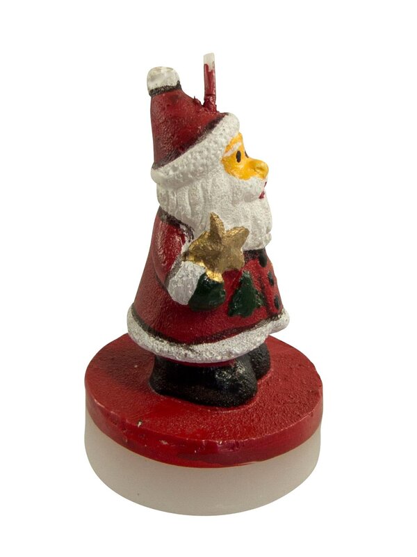 Santa Tea Light Candles Pack - 6 x 60mm