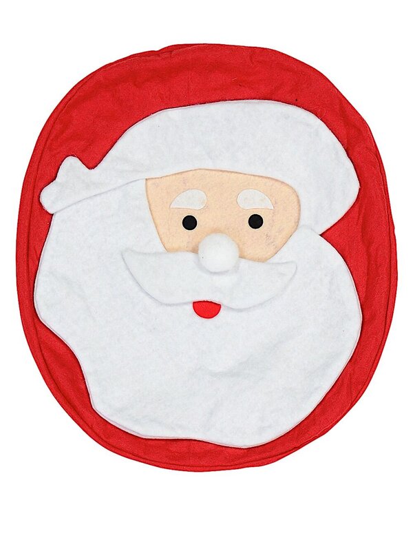 Santa Toilet Seat Cover & Floor Mat Christmas Bathroom Set - Fits Most Thrones — image 2