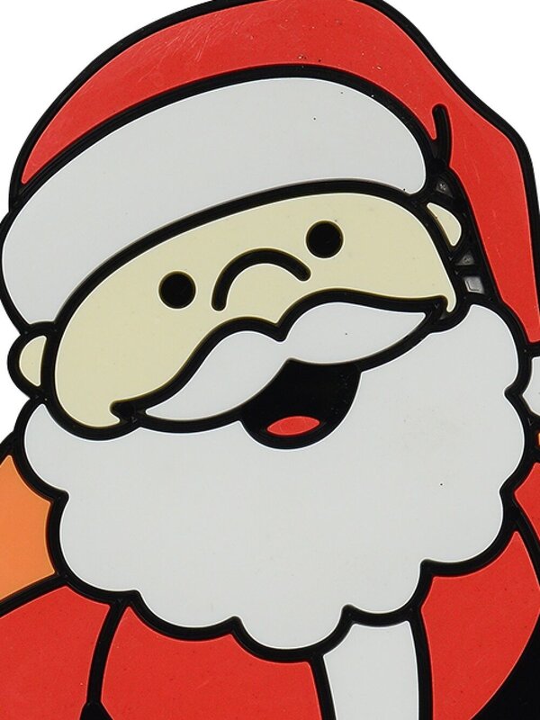 Santa With Bell & Gift Sack Gel Christmas Window Cling Decoration - 17cm — image 2