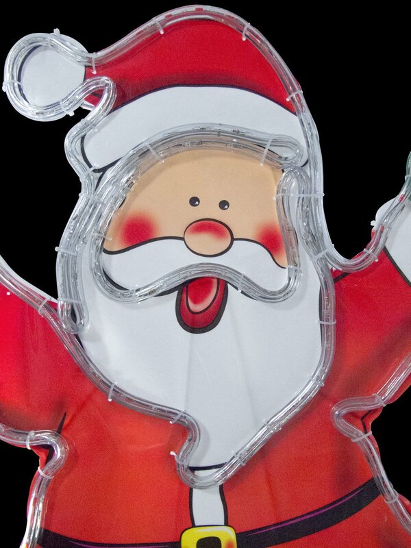 Santa With LED Rope Light Motif - 80cm — image 4