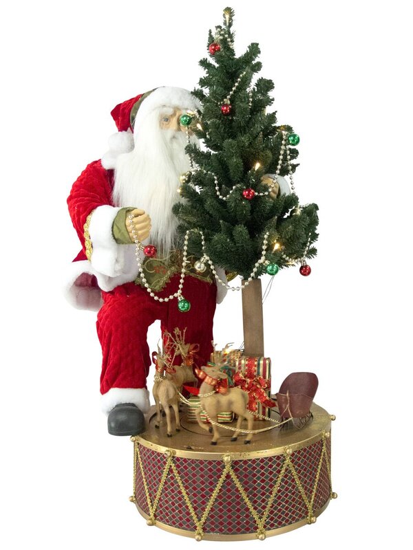 Santa With Rotating Train On Drum Musical Animation - 90cm — image 3