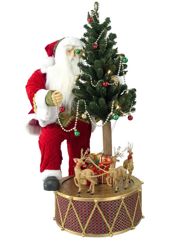 Santa With Rotating Train On Drum Musical Animation - 90cm — image 2