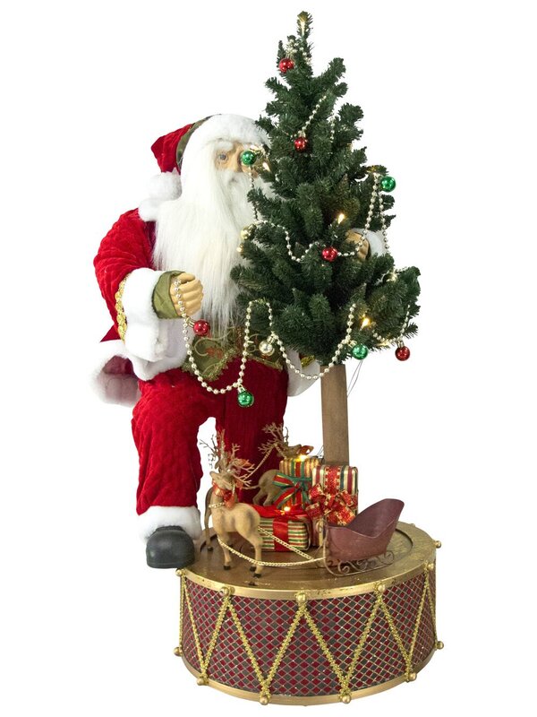 Santa With Rotating Train On Drum Musical Animation - 90cm — image 4