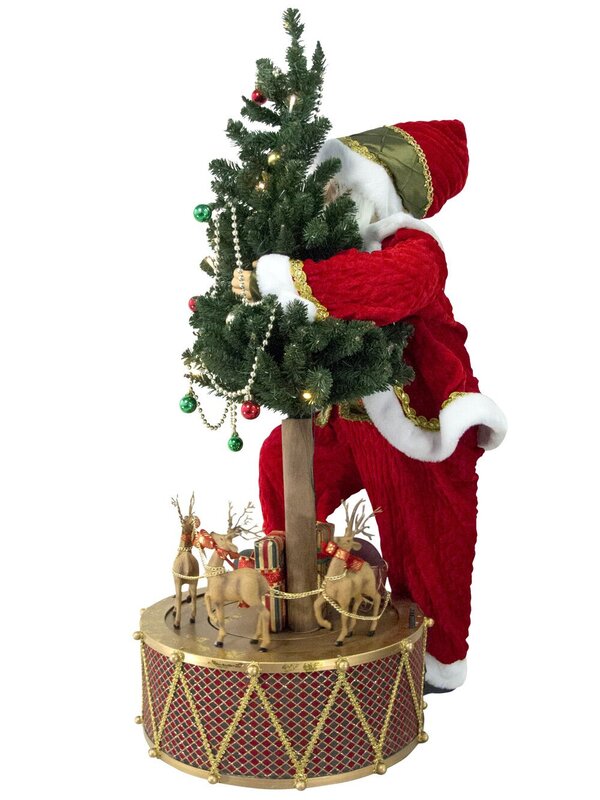 Santa With Rotating Train On Drum Musical Animation - 90cm — image 6