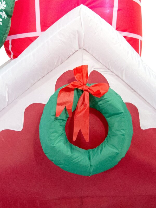 Santa With Sack In Chimney On Rooftop Illuminated Inflatable - 1.5m — image 7