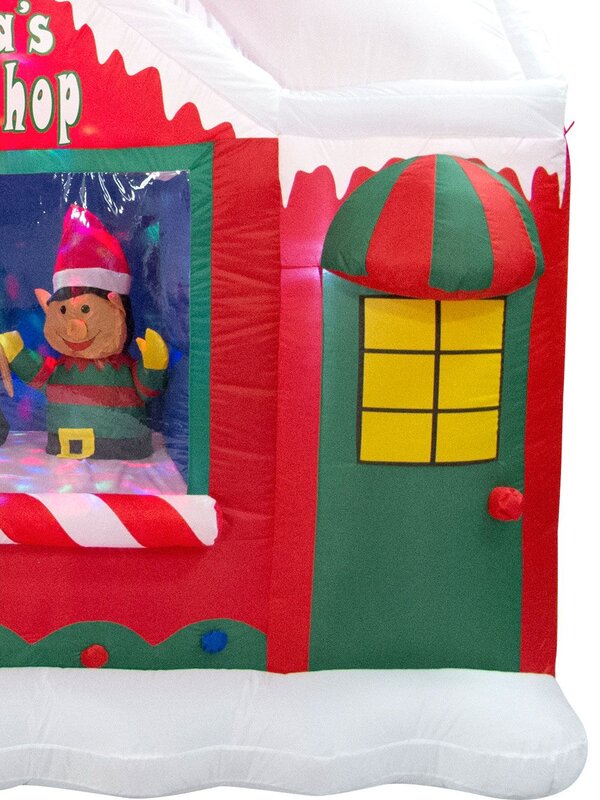 Santa's Workshop Illuminated Inflatable With Santa Elf & Tree - 1.8m — image 5