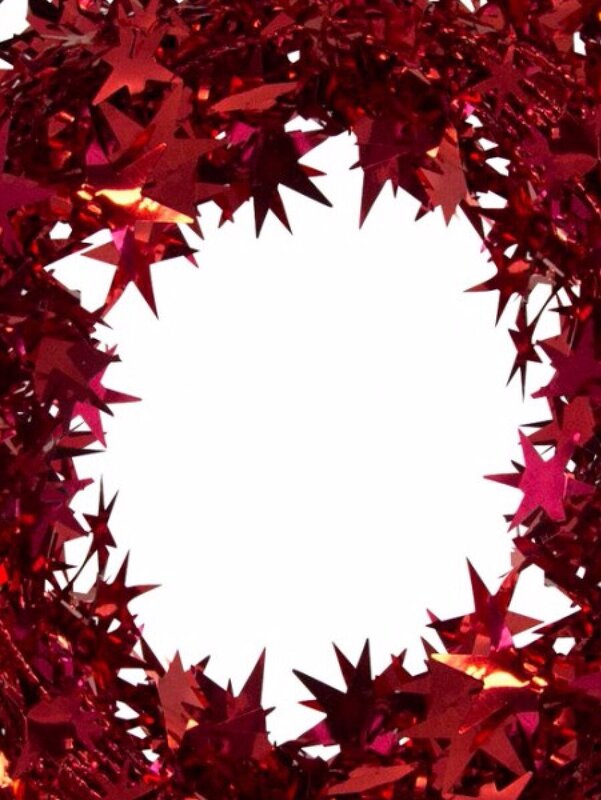 Shiny Red Hexagram Star Timeless Monumental Wired Garland | 7.6m — image 3