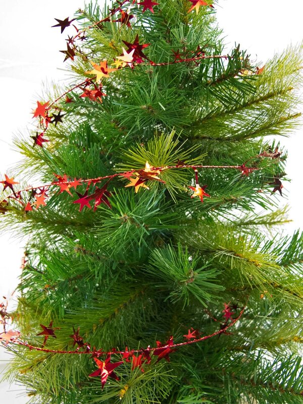 Shiny Red Hexagram Star Timeless Monumental Wired Garland | 7.6m — image 4
