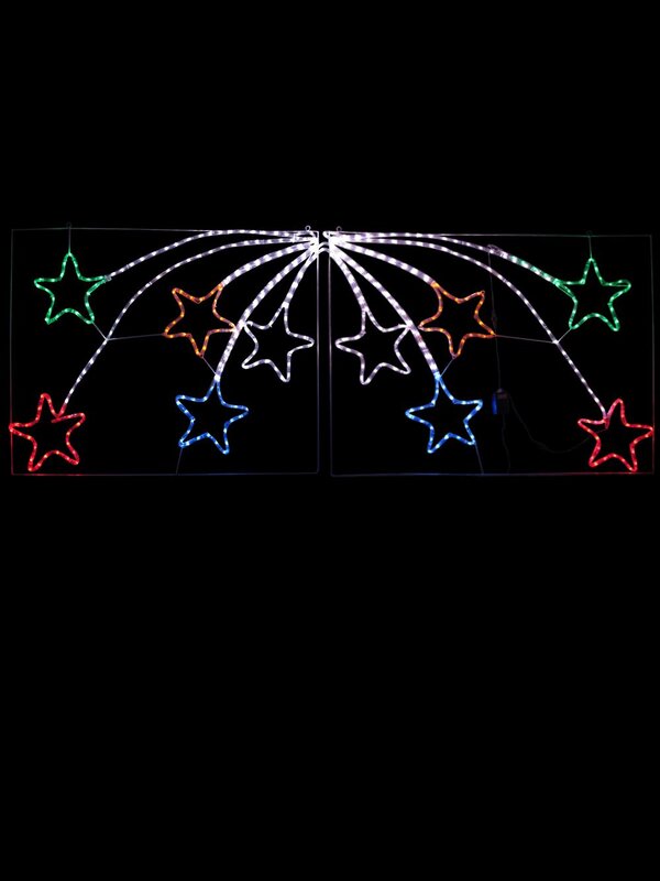 Shooting Stars On Wire Frame LED Rope Light Silhouette - 2.2m — image 2