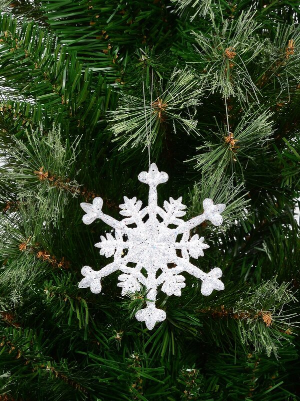 Silver Dusted Frost Snowflake Whimsical Essential Ornament | 12cm — image 2