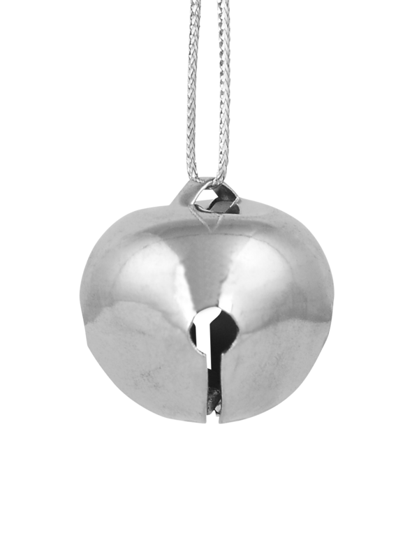 Silver Functioning Iron Bells Christmas Tree Hanging Decorations - 30 x 25mm