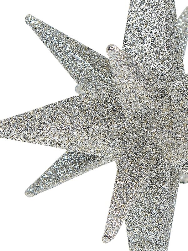 Silver Glitter 3D Star Of Bethlehem Whimsical Essential Ornament | 14cm — image 3