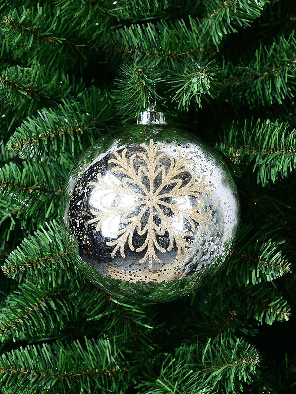 Silver Whimsical Grand Mercury Snowflake Bauble | 15cm — image 2